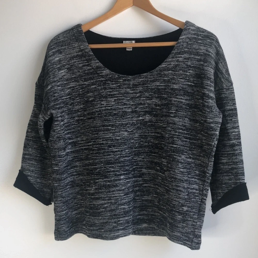J Crew cropped wool blend sweater